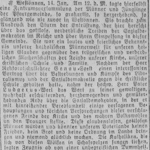 Westfälischer Volksfreund am 14.1.1919 (1 von 3) - Zentrumspartei